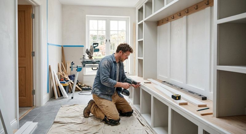 Mudroom Carpentry Installation in Frederick, MD